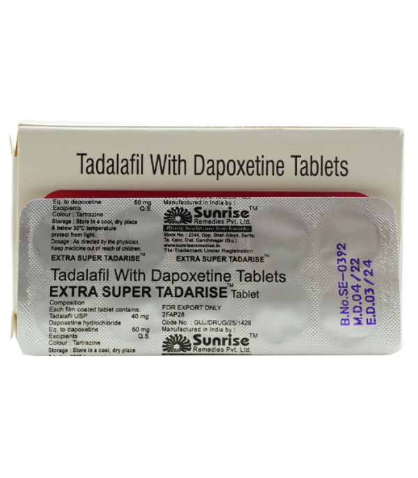 雙效犀利士 EXTRA SUPER TADARISE 勃起障礙＋早洩雙重治療：圖片 5